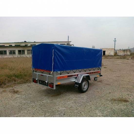 Remorca auto 750 kg Boro Agro basculabil 265x32 cm (suspensie cu arcuri)