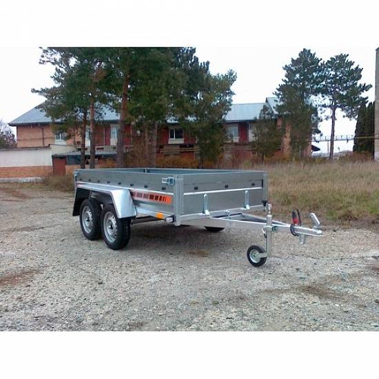 Remorca auto 750 kg Boro Agro basculabil cu punte tandem 233x132 cm