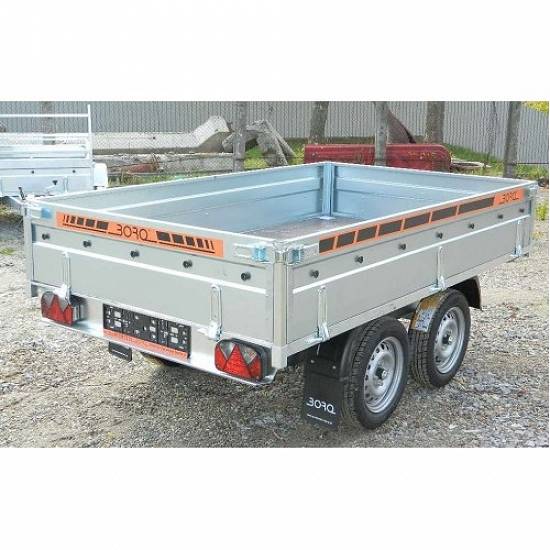 Remorca auto 750 kg Boro BH punte tandem,  dimensiune 250x150 cm