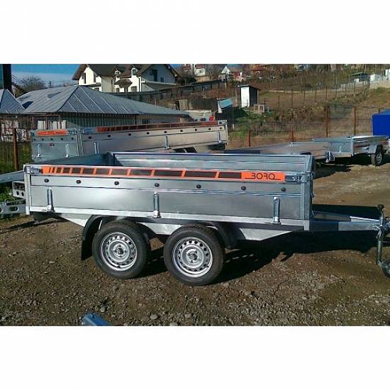 Remorca auto 750 kg Boro BH punte tandem,  dimensiune 300X150 cm