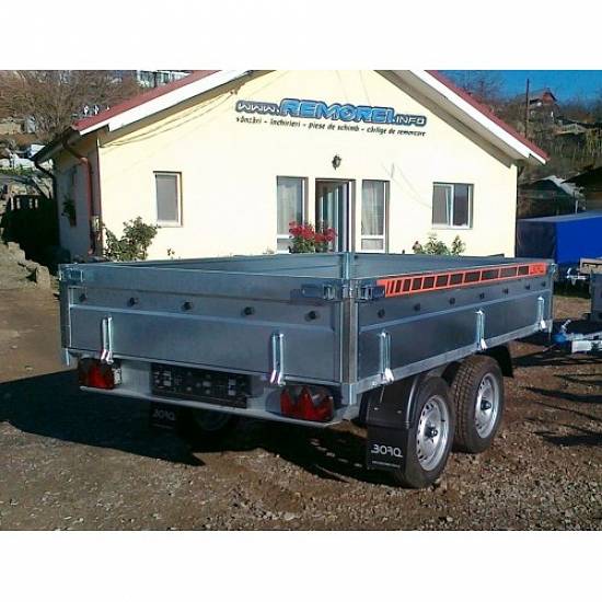 Remorca auto 750 kg Boro BH punte tandem,  dimensiune 300X150 cm
