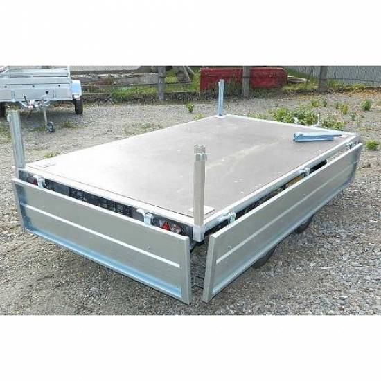 Remorca auto 750 kg Boro BH punte tandem,  dimensiune 300X150 cm