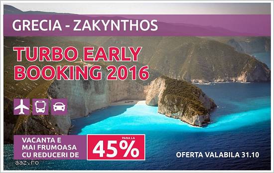 Early Booking ZAKYNTHOS - pana la 45% discount !