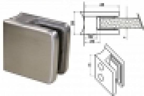Cleme inox pentru balustrade cu sticla