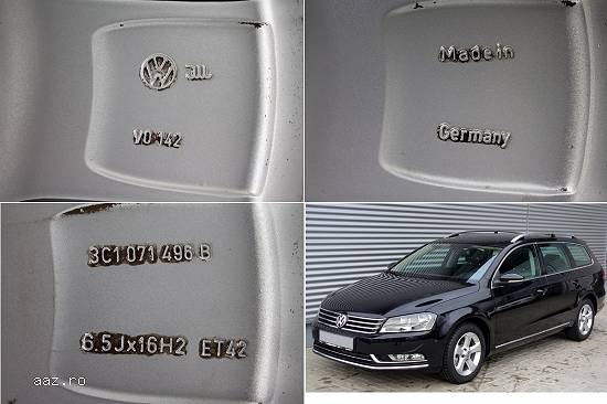 Jante originale VW Passat Golf 16 inch anvelope iarna