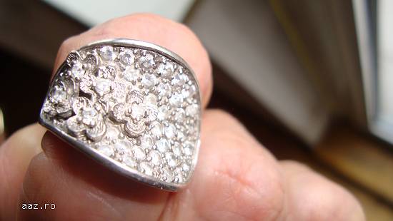 Inel argint 925 cu 100 pietre marcasite