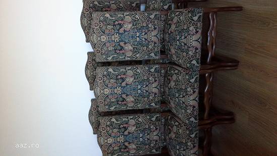 6 scaune os de mouton cu tapiserie Aubusson