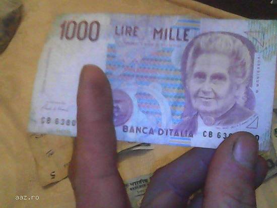 detin 2 bacnote vechu de 1000 lire italiene   1 bacnota de 2000 lire italiene si 1 bacnota de 5000 l