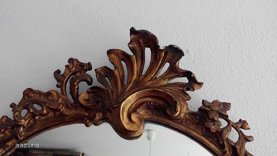 oglinda stil Louis XV,   lemn si stuc,   105 x 60cm,  150 euro