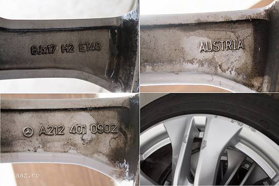 Jante originale Mercedes E Class W212 anvelope iarna 245/45 R17