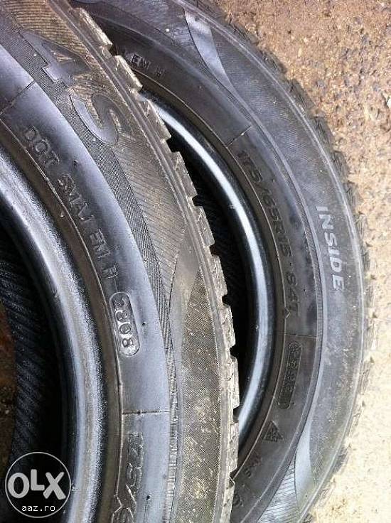 Anvelope all-season HANKOOK 175 65 R15 84T dot 2808 made in korea.
