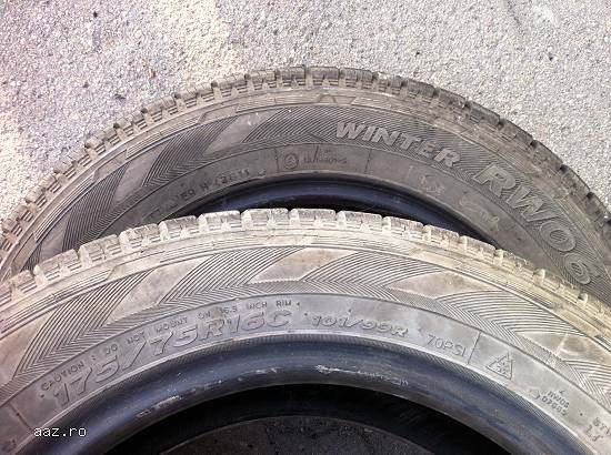 Set anvelope iarna HANKOOK 175 75 R16C 101/99R dot 2611 made in korea.