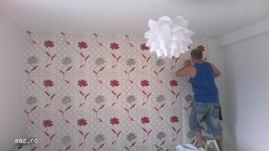 Pret montaj  tapet cu model 20 lei mp