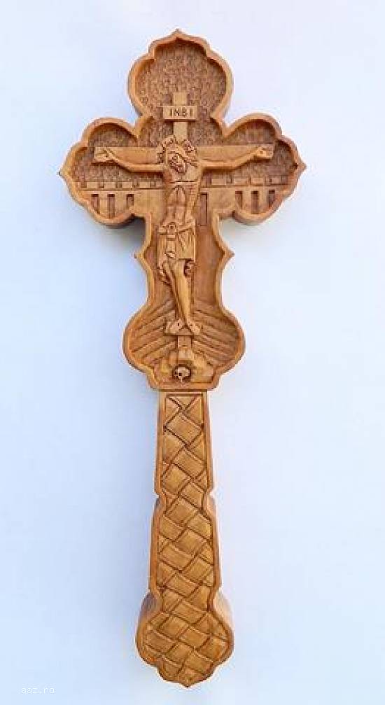 cruce binecuvantare sculptata