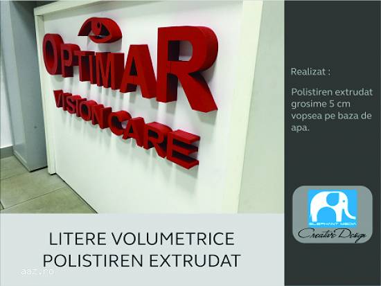 Litere volumetrice din polistiren