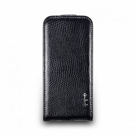Husa iPhone 5/5S Navjack Flip Vellum Chamois Black