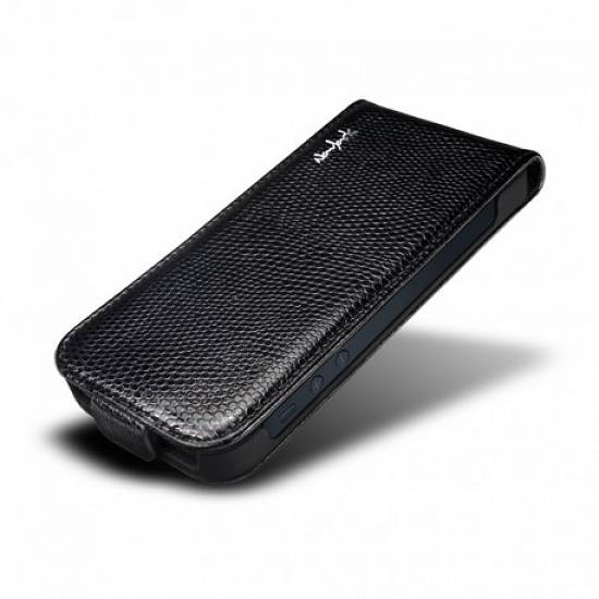 Husa iPhone 5/5S Navjack Flip Vellum Chamois Black