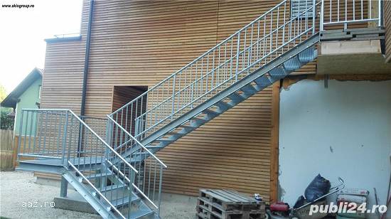 Scari metalice de exterior,  la comanda