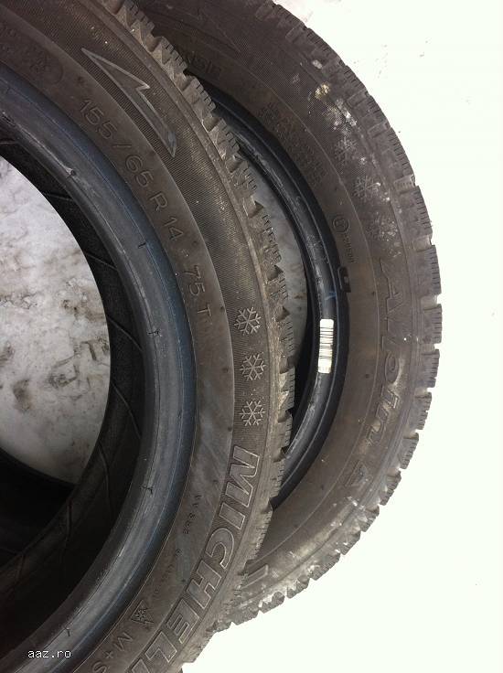Anvelope iarna MICHELIN 155 65 R14 75T dot 2707 made in germany.