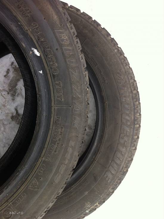 Anvelope iarna BRIDGESTONE 155 65 R14 75T dot 2809 made in spain.