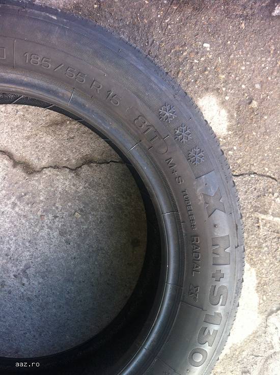 Set anvelope iarna MICHELIN 185 55 R15 81T dot 2207 made in germany.