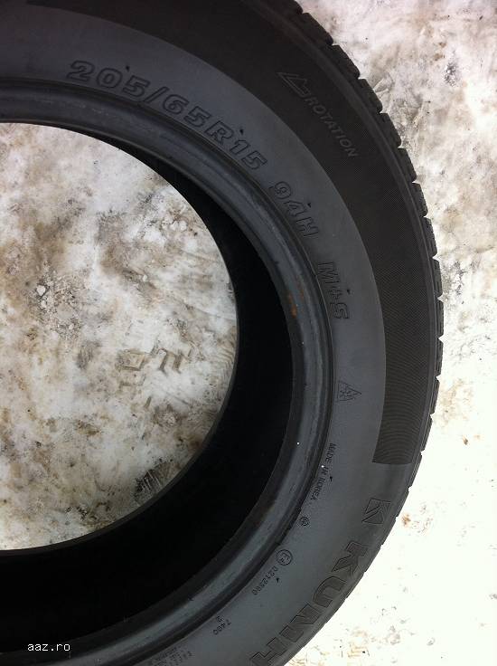 Set anvelope iarna KUMHO 205 65 R15 94H dot 2708 made in korea.