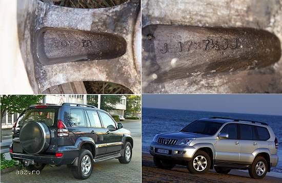 Jante aliaj originale Toyota Land Cruiser 120 J12 pe 17 inch