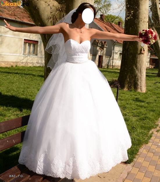 Rochie de mireasa +Voal, Crinolina, Jupa - CADOU