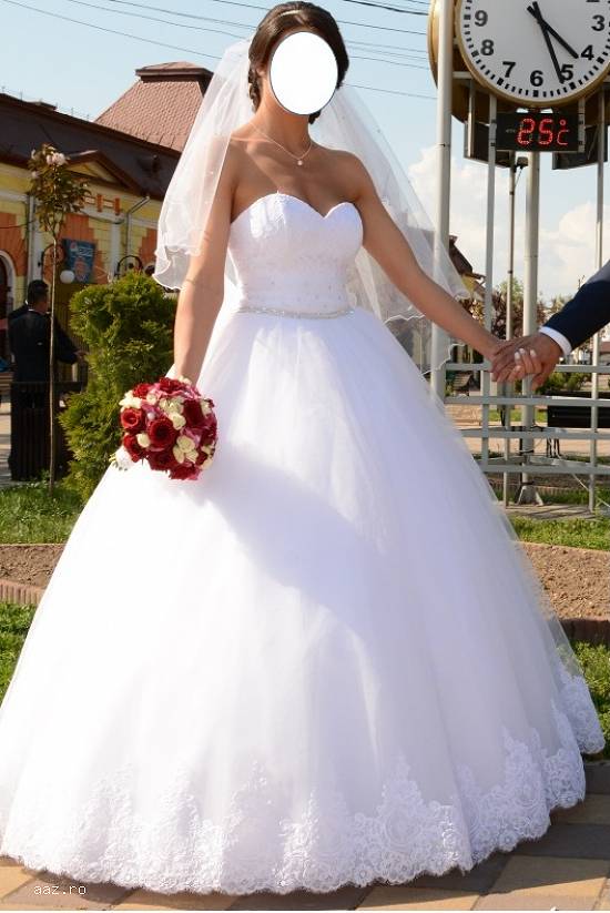 Rochie de mireasa +Voal, Crinolina, Jupa - CADOU