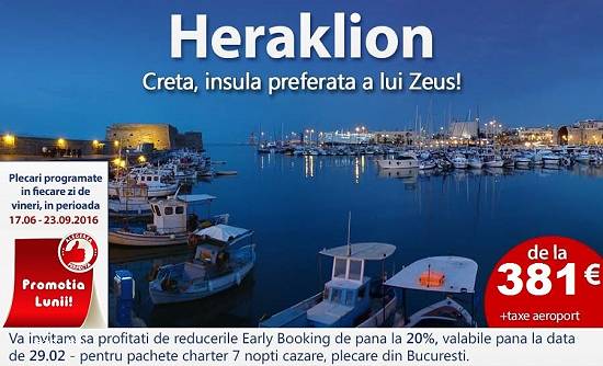 Early Booking Charter Bucuresti - HERAKLION !