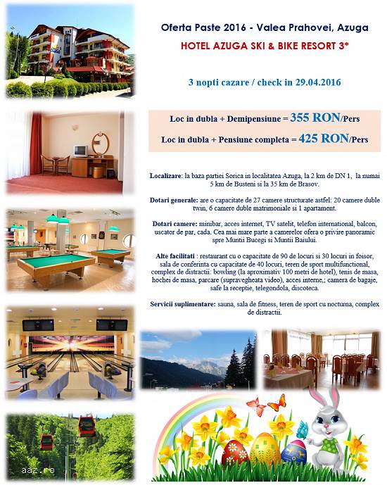 Paste la Hotel Azuga Ski & Bike Resort 3* - Azuga