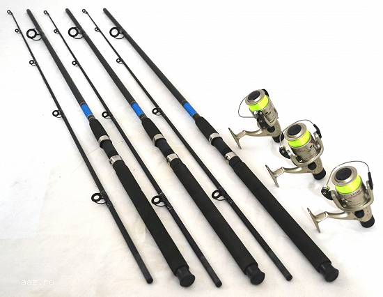 Set de 3 lansete OXYGEN SELECT 3, 0M actiune 60-120g cu 3 mulinete Diamant Alb LC540 cu 5 rulmenti s