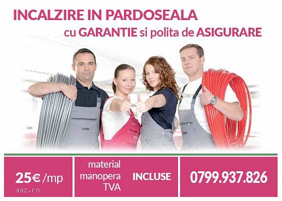 Incalzire in pardoseala cu agent termic
