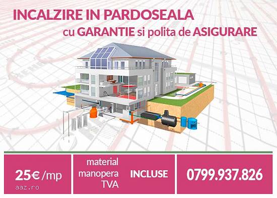 Incalzire in pardoseala cu agent termic