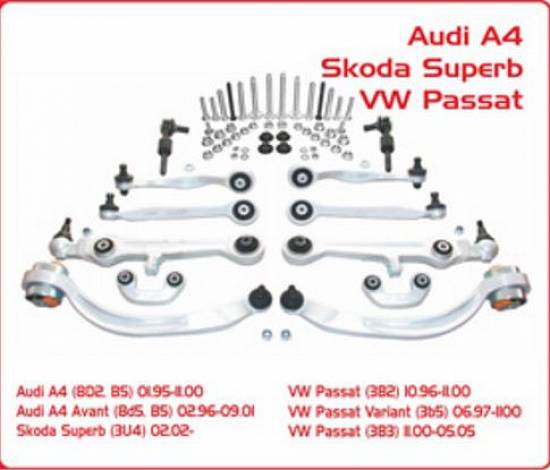 Kit complet brate suspensie Master Sport compatibil cu  Audi A4,  A6,  Skoda Superb,  VW Passat