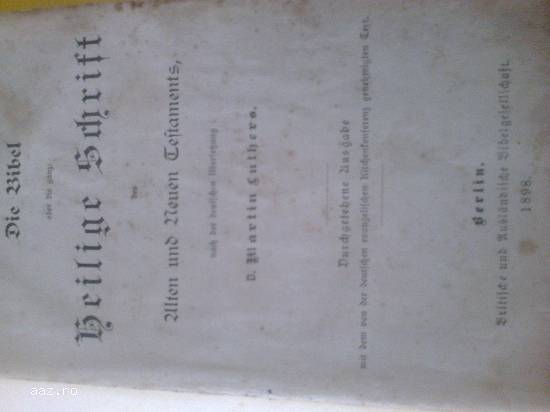 biblie evanghelica din 1898
