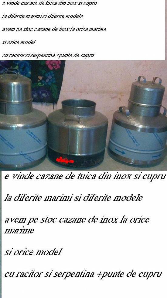 cazane de pt tuica de inox