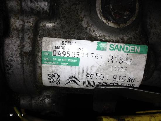 Peugeot Citroen Compresor clima Ac Sanden 9655191580 1449 F SD6V12