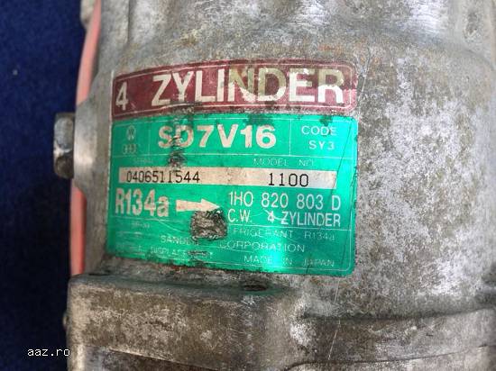 Compresor clima Ac VW SEAT AUDI SKODA model Sanden 1HO 820 803 D . 1100 SD7V16 4Zylinder Golf 3 ,   