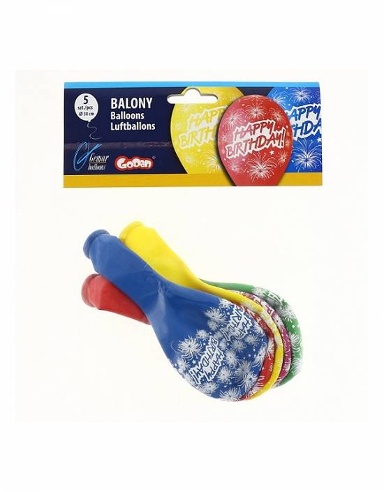Baloane "Happy birthday (cu artificii)"