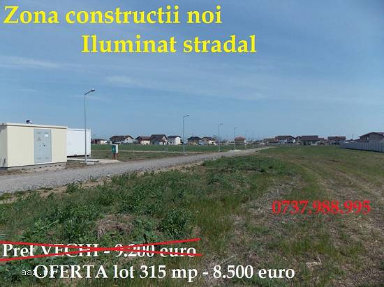 OFERTA SPECIALA teren in Rate 8.500 euro lotul - Berceni