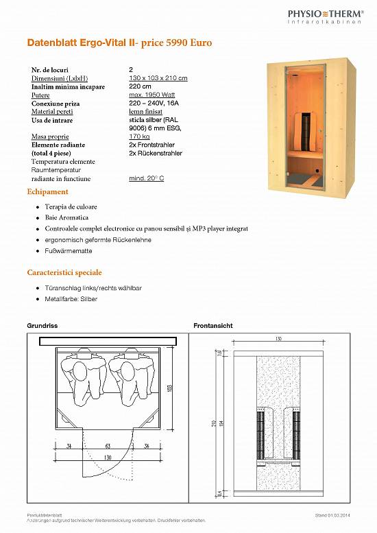 Vand sauna cu infrarosu - PhisioTherm