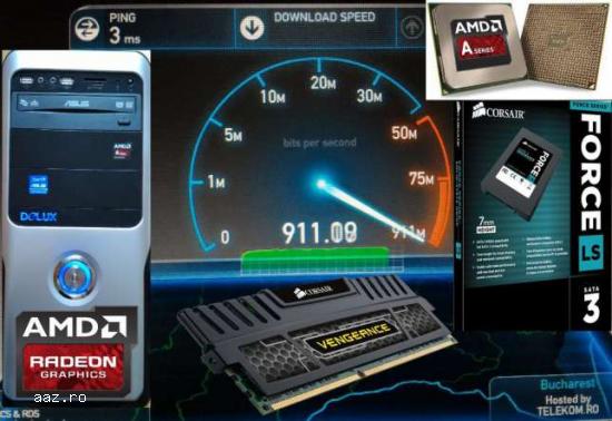 Desktop NOU ASUS SUPER POWER AMD 4,   5Ghz SSD Corsair Force +1000GB