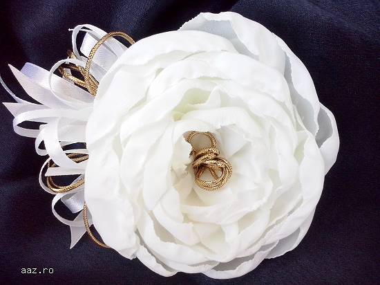 Accesoriu par mireasa/ accesoriu rochie mireasa - Floare alba