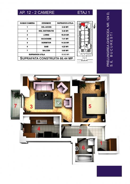 Apartamente noi 2 camere Ghencea