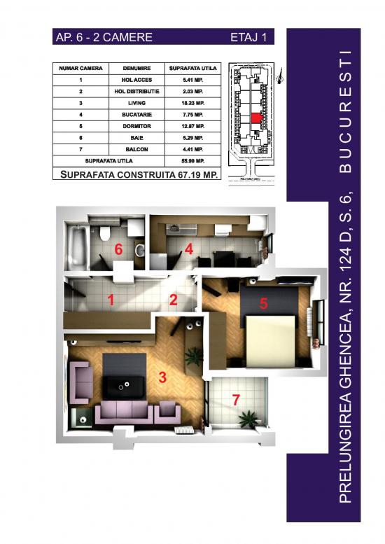 Apartamente noi 2 camere Ghencea