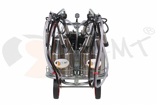Aparat de muls bovine cu 2 posturi si 2 bidoane 25l inox