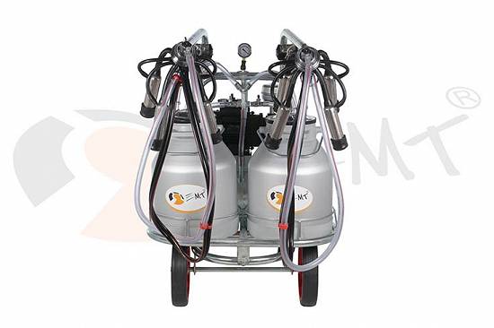 Aparat de muls bovine cu 2 posturi si 2 bidoane 25l aluminiu