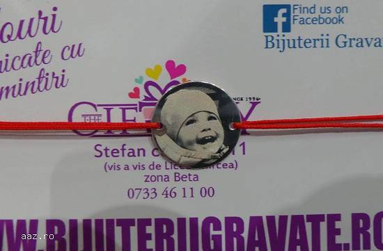 Bratara personalizata cu banut de argint