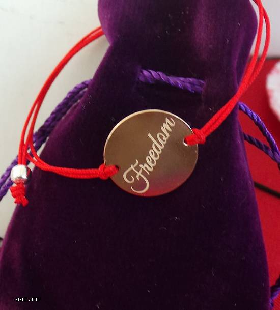 Bratara personalizata cu banut de argint